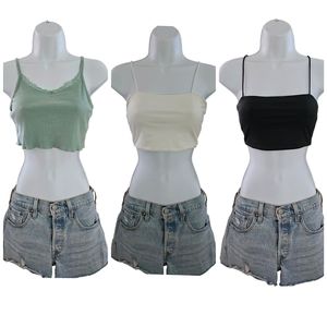 Set of 3 Shein Camis Size XS Green, White and Black